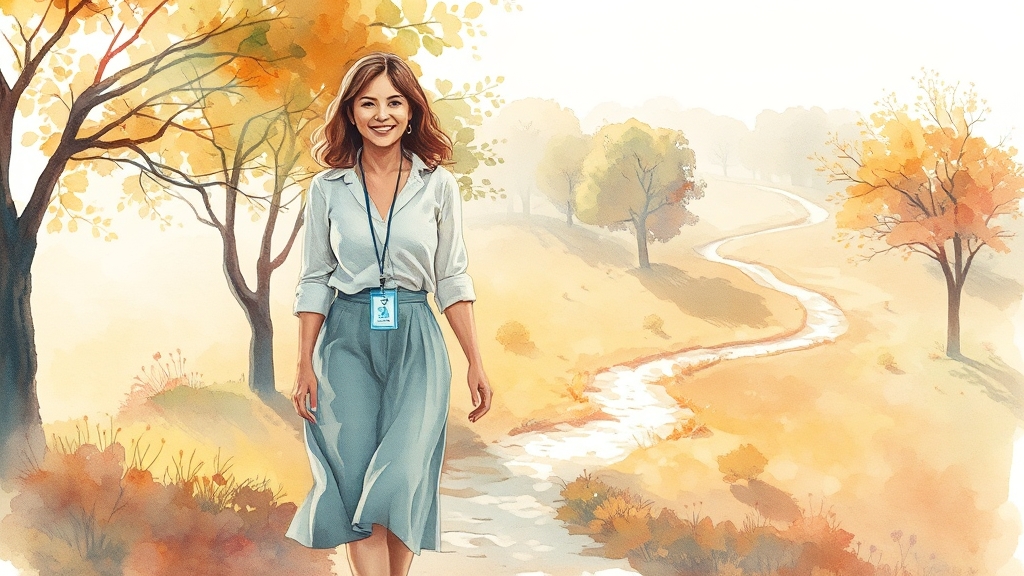 취득 후 진로 & 취업 지원 (watercolor 스타일)