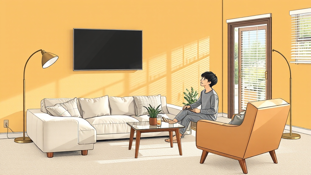 이제, 깔끔한 TV 환경을! (illustration 스타일)
