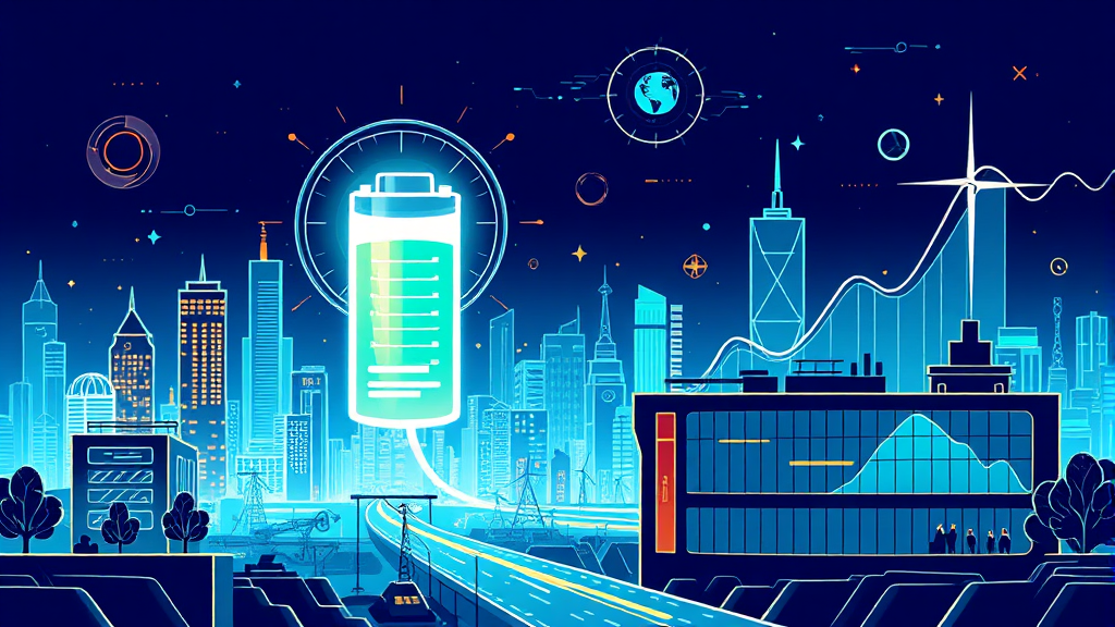 배터리 산업 미래 논의 (illustration 스타일)