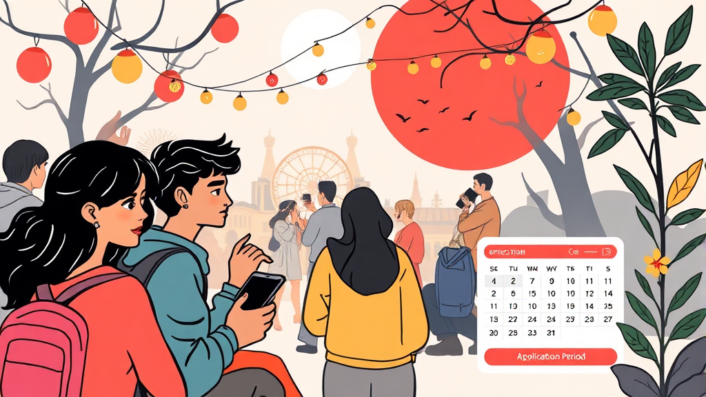 놓치지 마세요! 신청 방법 및 기간 안내 (illustration 스타일)