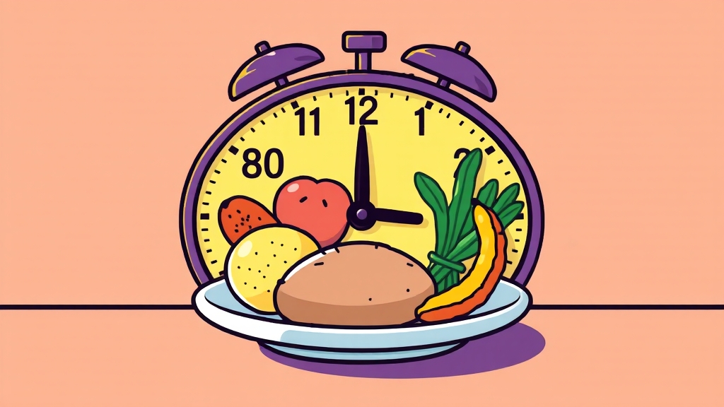 간헐적 단식 원리 (cartoon 스타일)