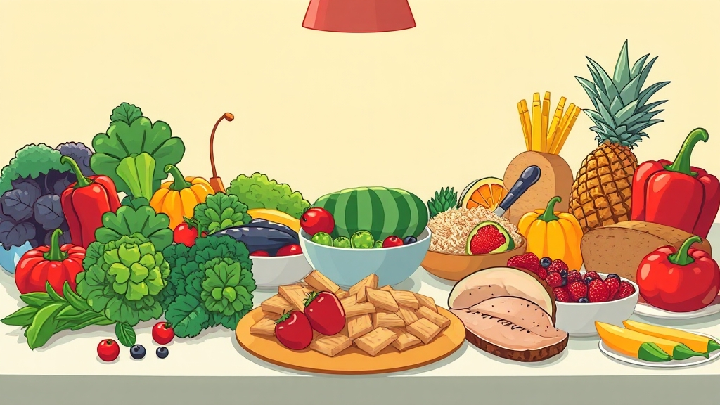 건강한 식습관 만들기 (cartoon 스타일)