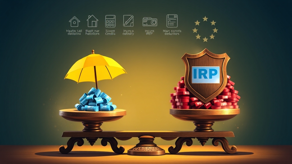 노란우산공제 vs IRP, 뭐가 다를까? (illustration 스타일)