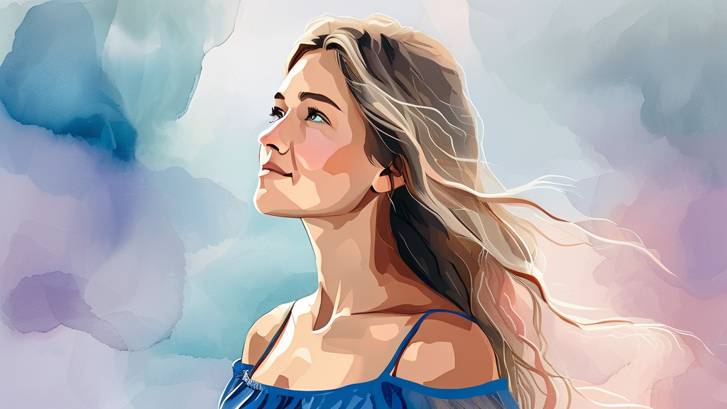 경력 단절 후에도 희망을 찾는 방법 (watercolor 스타일)