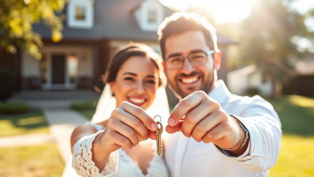 신혼부부 주택 구매·전세 대출 비교 (realistic 스타일)