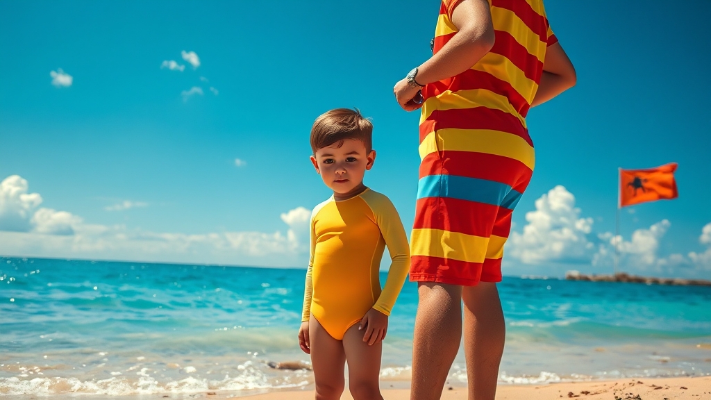 해파리 쏘임 예방 방법 (realistic 스타일)