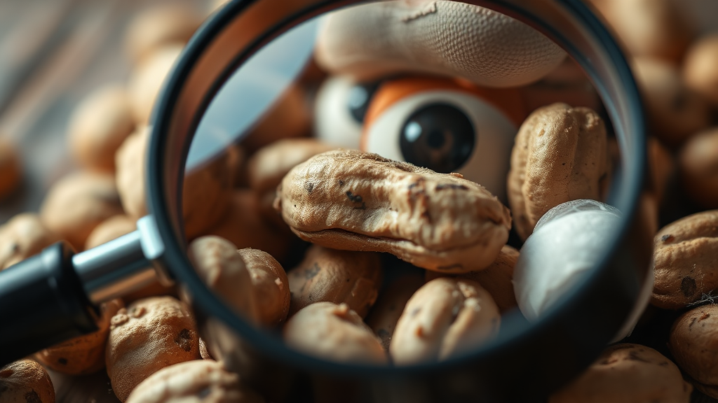 땅콩 섭취 시 주의사항 및 체크리스트 (realistic 스타일)