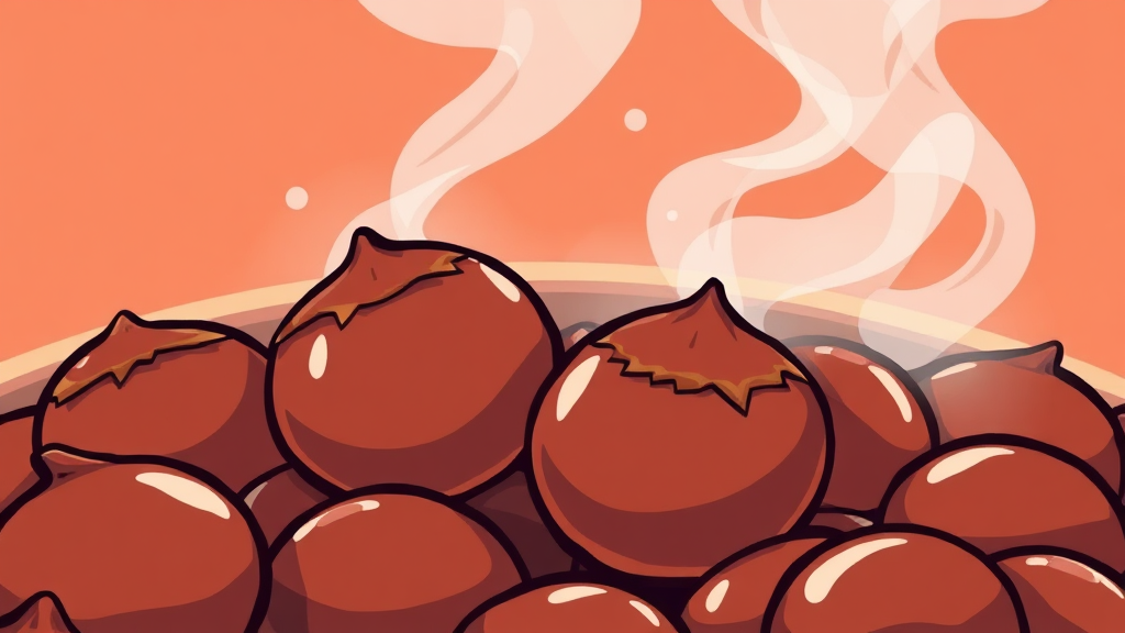 삶은 밤 활용 & 섭취 팁 (cartoon 스타일)