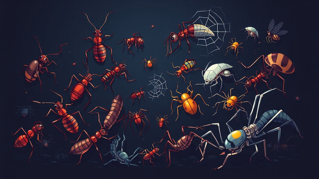 흔한 벌레 종류 & 특징 (cartoon 스타일)