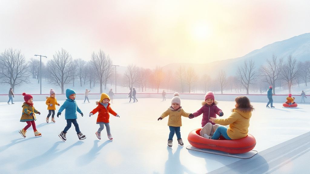 거북섬 스케이트장 개요 (watercolor 스타일)