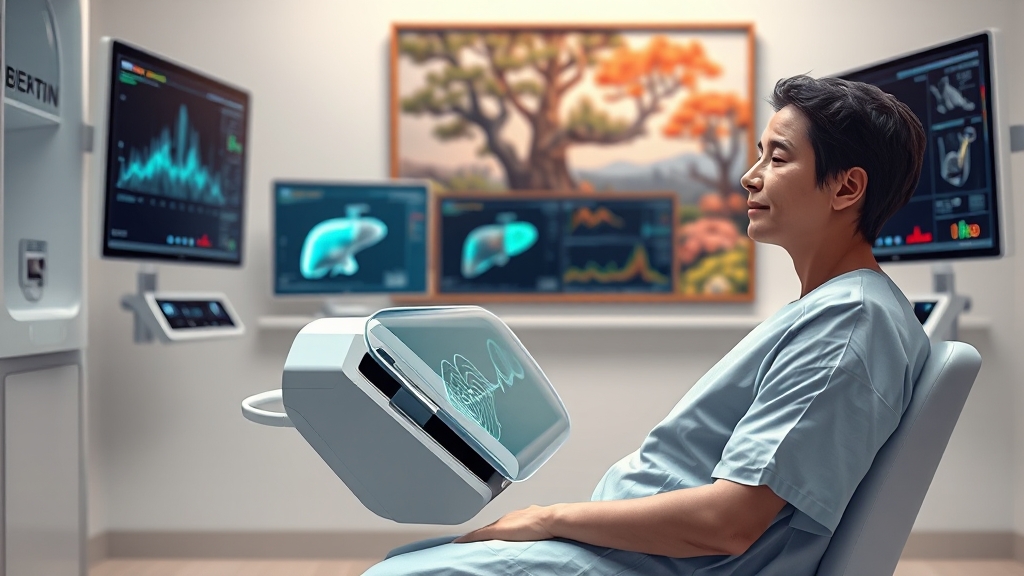 간경화 진단 방법 안내 (illustration 스타일)