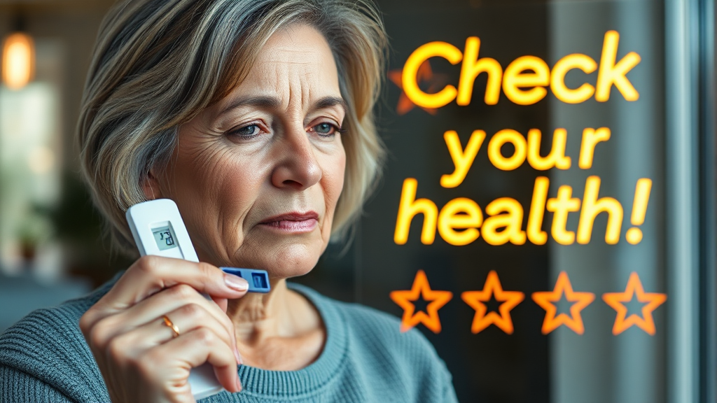 갱년기 테스트기 선택 및 구매 팁 (realistic 스타일)