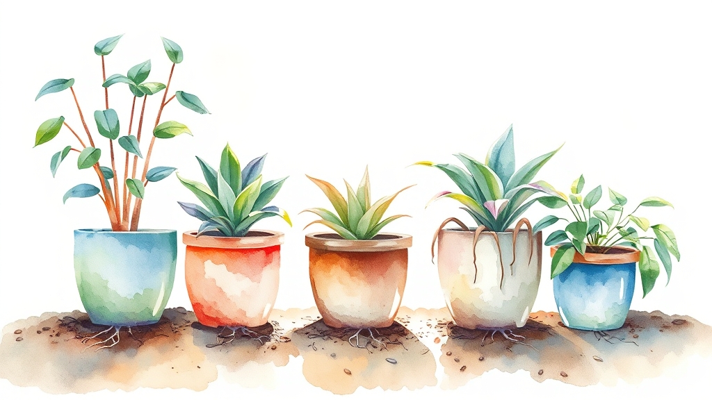 화분 & 흙, 이것만 기억하세요! (watercolor 스타일)