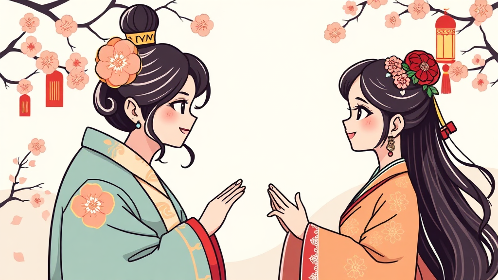 사극 로맨스의 매력: ‘꽃파당’과 ‘환상연가’ (cartoon 스타일)