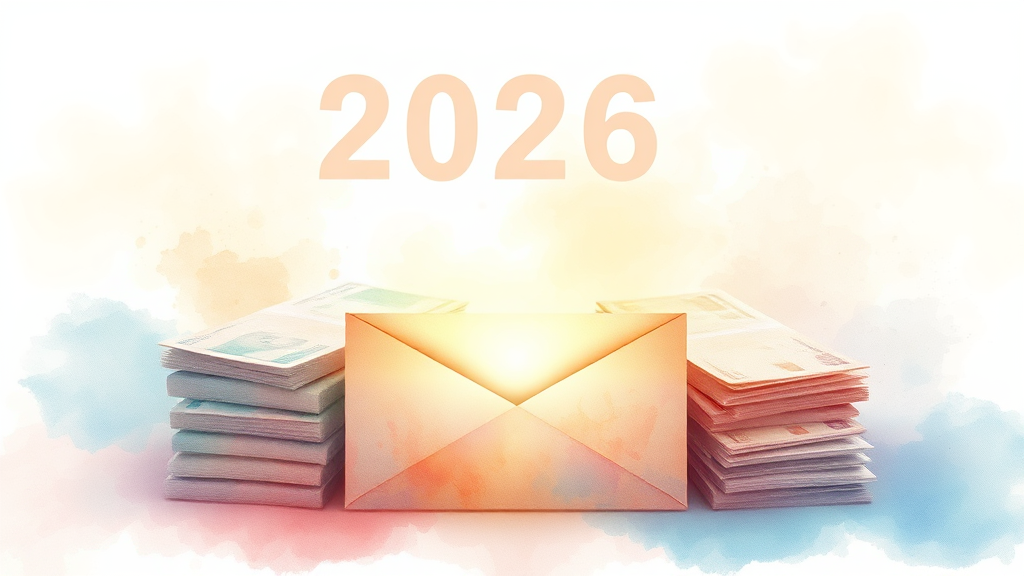 2026 예상 봉급표는? (watercolor 스타일)