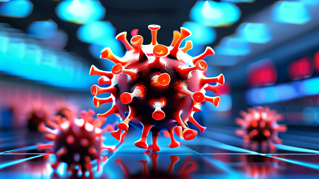 시카다 변이 바이러스: 확산 현황과 시장 영향 (realistic 스타일)