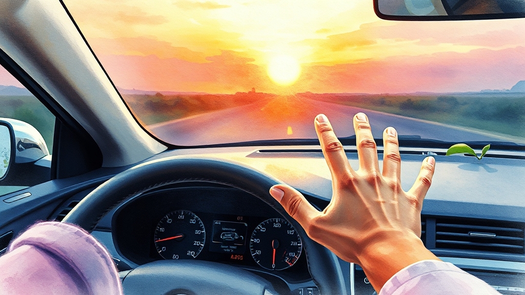 주행거리 할인, 어떻게 받을 수 있나요? (watercolor 스타일)