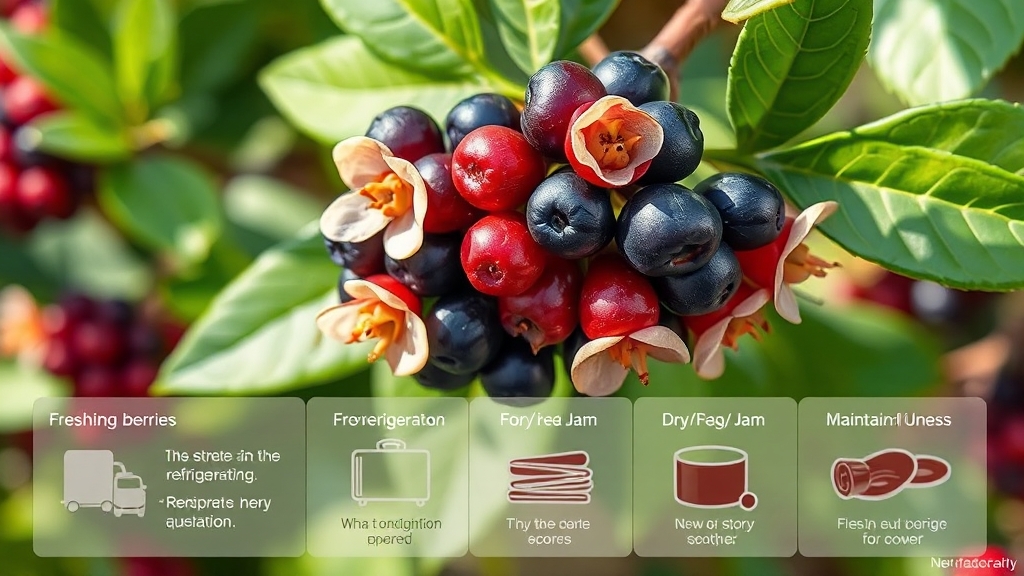 산딸나무 열매 보관법 (realistic 스타일)