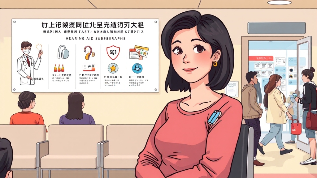 지원 대상 자격 및 청각장애 등록 요건 상세 안내 (cartoon 스타일)