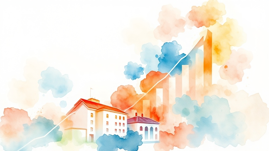 주가 급등, 왜일까? (watercolor 스타일)