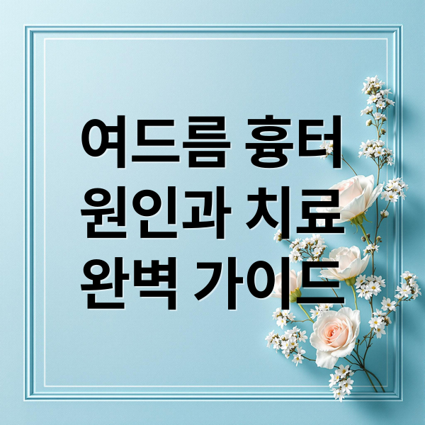 여드름 흉터
원인과 치료
완벽 가이드 (여드름 흉터 없애는 법)