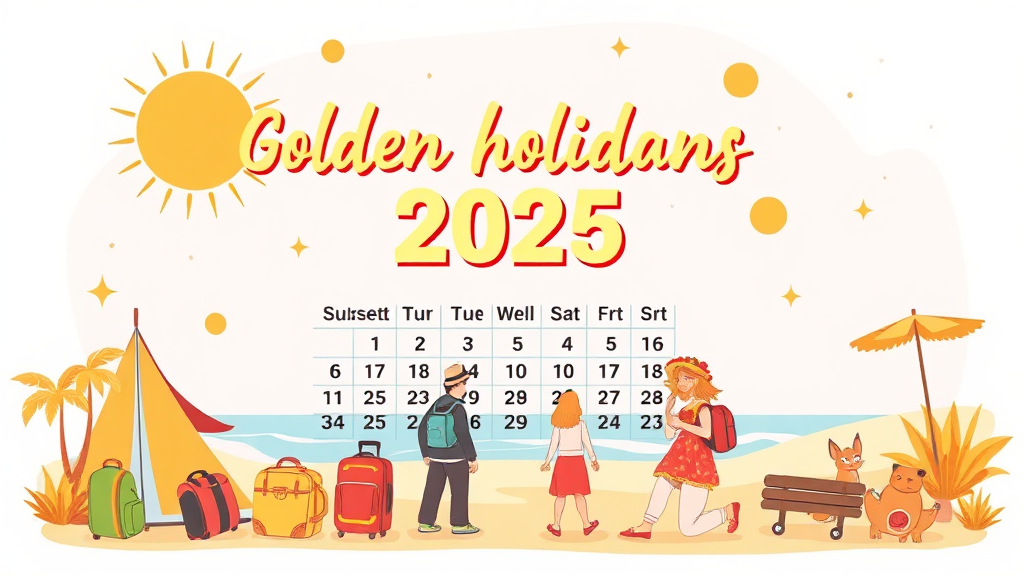 2026년 황금연휴 (illustration 스타일)