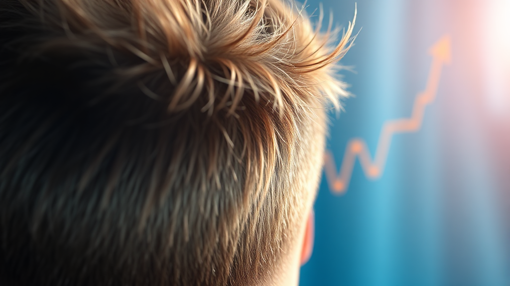 탈모 치료제 개발, 주가에 어떤 영향? (realistic 스타일)