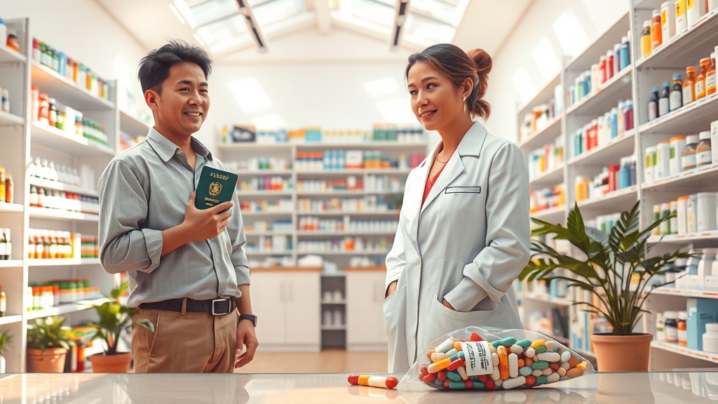 약국 이용 및 약품 구매 가이드 (realistic 스타일)