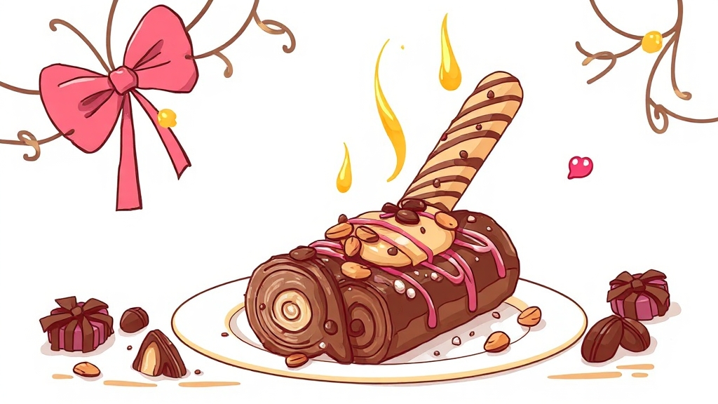 수제 빼빼로 레시피 (illustration 스타일)