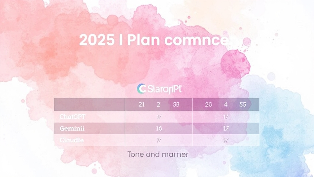 2025년 AI 요금제 비교 (watercolor 스타일)
