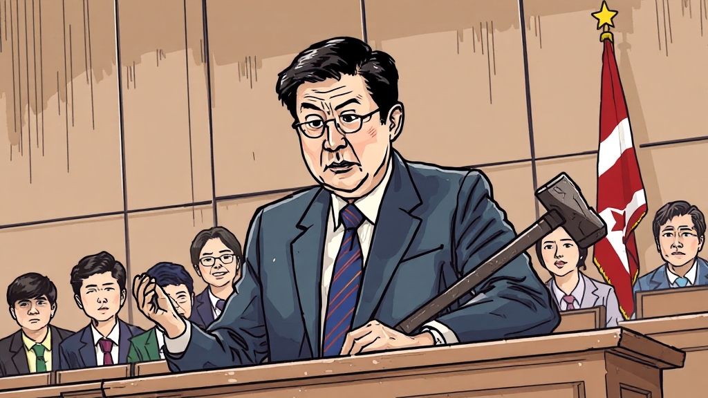 재판 쟁점 심층 분석: 핵심 쟁점과 공방 (illustration 스타일)