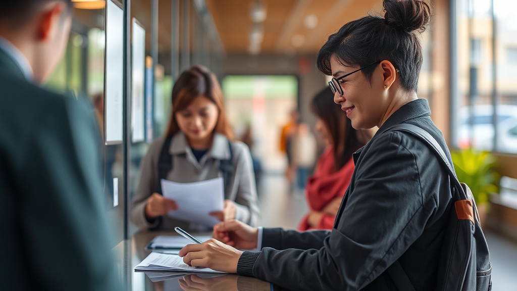 주민센터 발급 방법 (realistic 스타일)