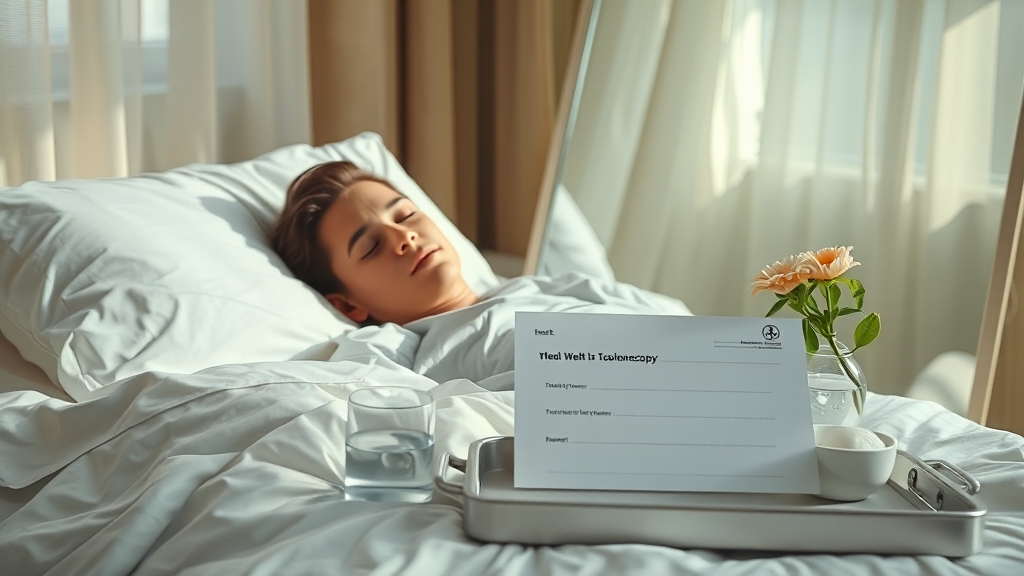 대장내시경 후 관리 (realistic 스타일)