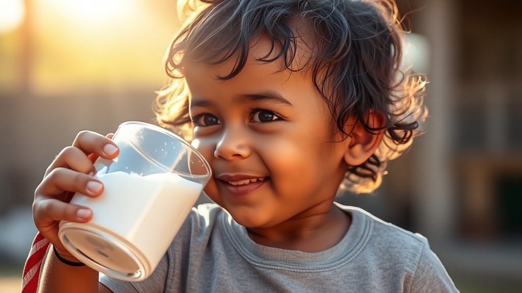 성장기 맞춤 영양 섭취 (realistic 스타일)