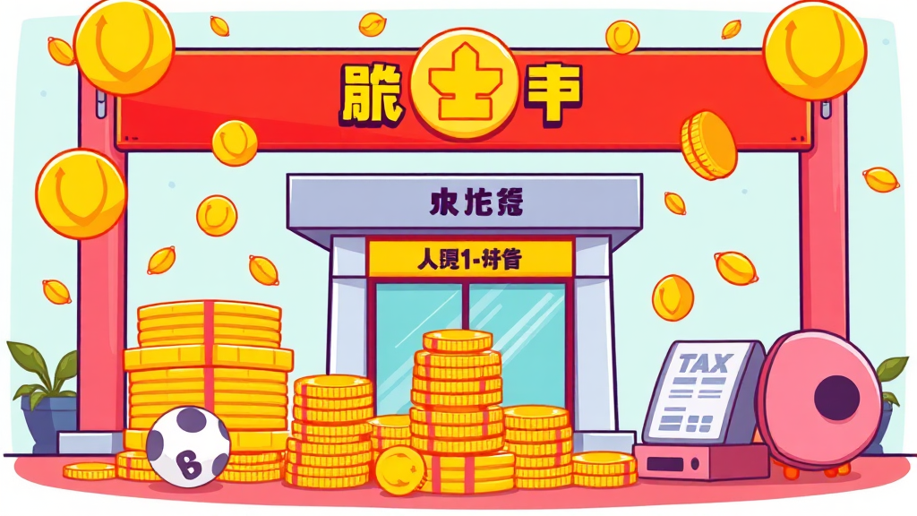 로또 당첨금 수령 방법 및 세금 정보 (cartoon 스타일)