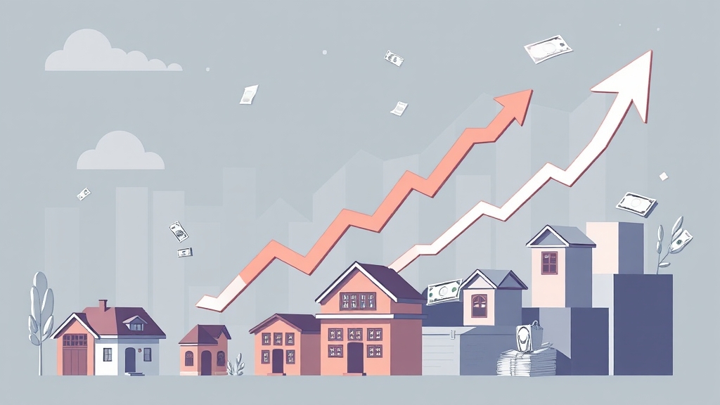 미 금리, 부동산 시장 연결고리 (illustration 스타일)