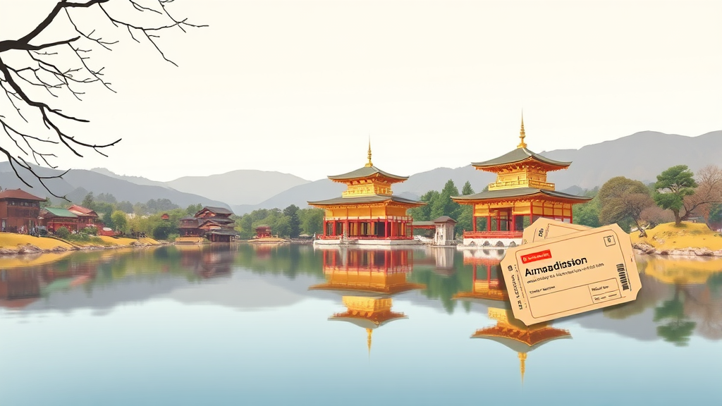 찬란한 금빛의 아름다움, 금각사 (illustration 스타일)