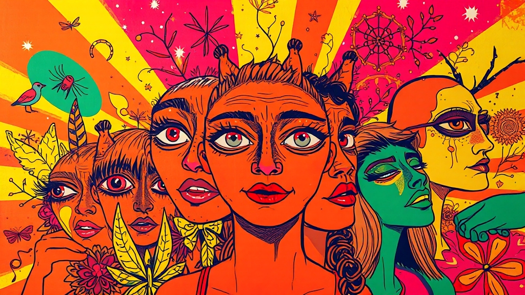 결막염의 다양한 원인 (popart 스타일)