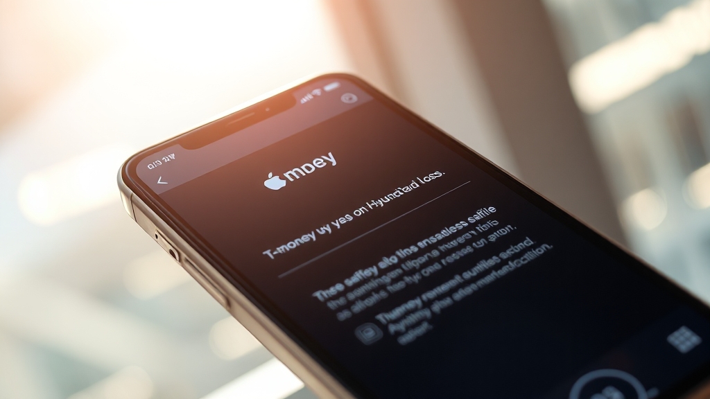 애플페이 티머니 주의사항 (realistic 스타일)