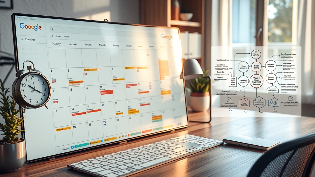 캘린더 활용 꿀팁 (realistic 스타일)
