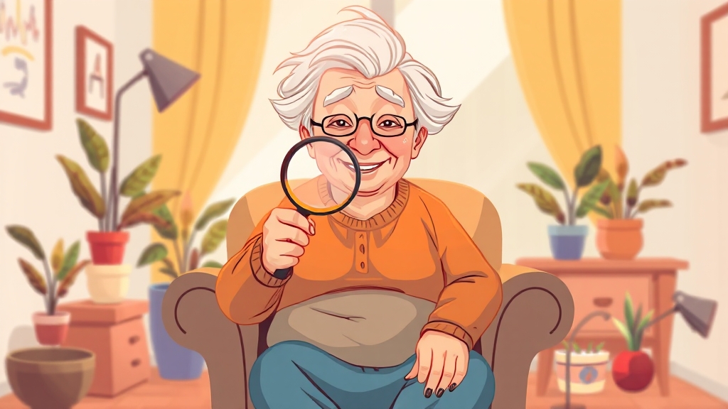 어르신 상태 및 환경 파악 (cartoon 스타일)