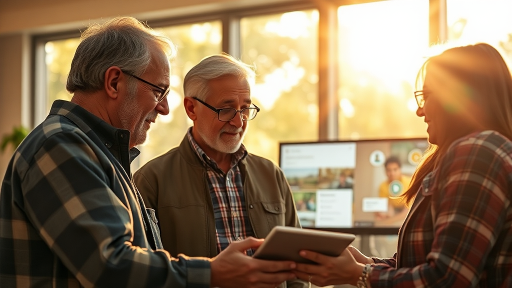 중장년 위한 워크넷 활용법 (realistic 스타일)