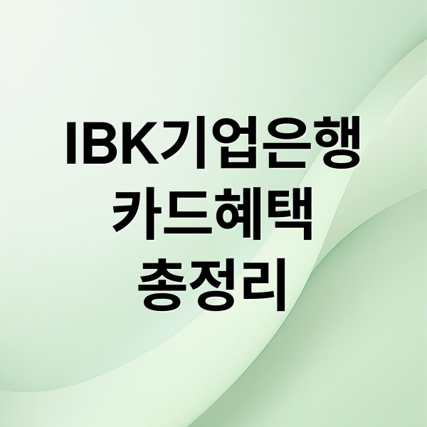 IBK기업은행
카드혜택
총정리 (IBK기업은행 카드 프로모션)
