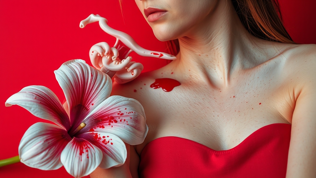 배란혈 외 질 출혈 원인과 대처 (realistic 스타일)