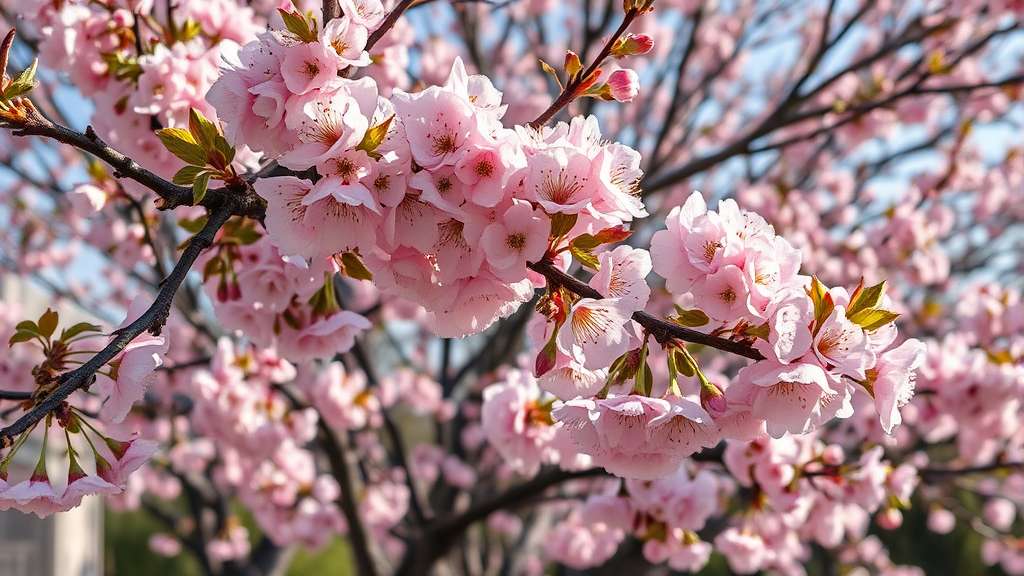 제설제 피해, 벚나무의 생존을 위한 노력 (realistic 스타일)