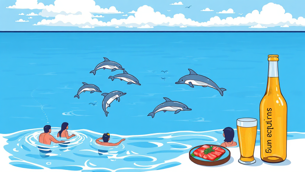 돌핀투어 후기 공유 (illustration 스타일)