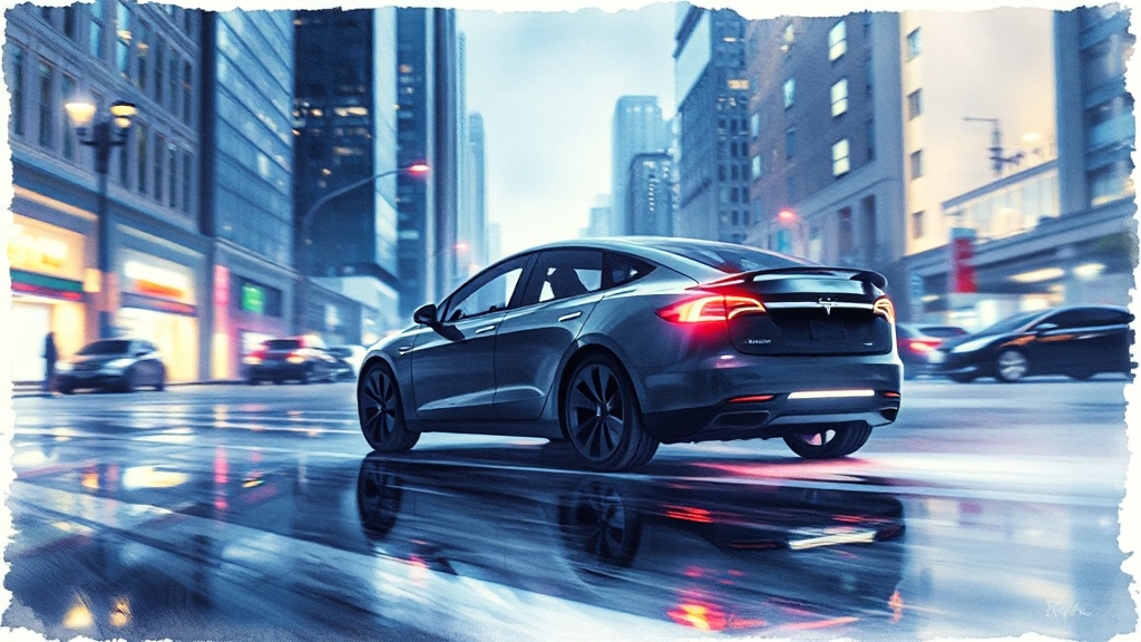 로보택시, 미래를 바꿀까? (watercolor 스타일)