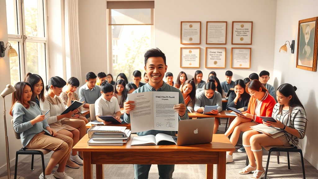 합격생 후기와 성공 사례 (realistic 스타일)