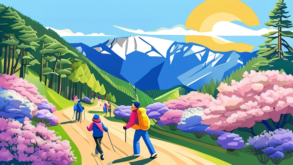 강화 고려산 등산 코스 완벽 가이드: 나에게 맞는 코스 선택하기 (cartoon 스타일)