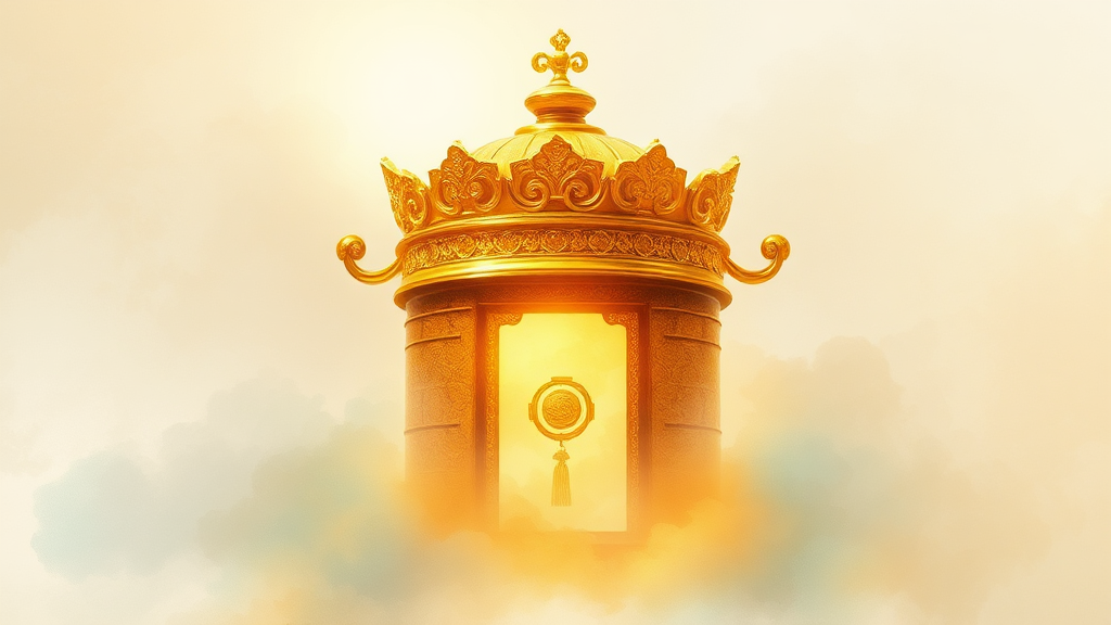 신라 황금 문화의 가치 재조명 (watercolor 스타일)